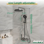 Thermostatic Shower System - 7-Function Piano Key Faucet with Rain Shower - Image 8