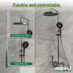 Thermostatic Shower System - 7-Function Piano Key Faucet with Rain Shower - Image 9