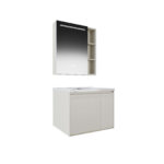 Moyu Water-Resistant Bathroom Sink Cabinet with Open Shelves - 图片 4