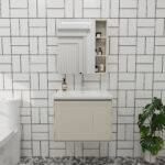 Moyu Water-Resistant Bathroom Sink Cabinet with Open Shelves - 图片 12
