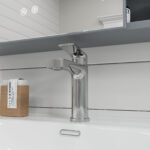 Moyu Modern Chrome Single Handle Single Hole Bathroom Faucet - Image 6
