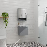 MOYU Wall-Mounted Bathroom Storage Cabinet with 3-Tier Shelves - 图片 5