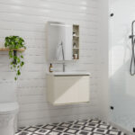 Moyu Water-Resistant Bathroom Sink Cabinet with Open Shelves - 图片 11