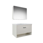 Wall-Mounted Bathroom Vanity with LED Anti-Fog Mirror Cabinet - Image 3
