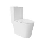 Moyu One-Piece700mm  Dual Top Flush Round Toilet in Glossy White