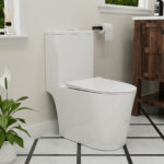 Moyu One-Piece700mm  Dual Top Flush Round Toilet in Glossy White - Image 6
