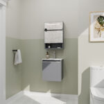 MOYU Wall-Mounted Bathroom Storage Cabinet with 3-Tier Shelves - 图片 6