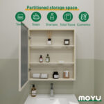 Moyu Water-Resistant Bathroom Sink Cabinet with Open Shelves - 图片 8