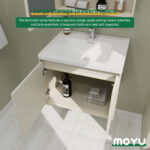 Moyu Water-Resistant Bathroom Sink Cabinet with Open Shelves - 图片 7