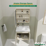 Moyu Water-Resistant Bathroom Sink Cabinet with Open Shelves - 图片 9