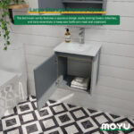 MOYU Wall-Mounted Bathroom Storage Cabinet with 3-Tier Shelves - 图片 10