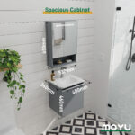 MOYU Wall-Mounted Bathroom Storage Cabinet with 3-Tier Shelves - 图片 9