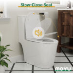 Moyu One-Piece700mm  Dual Top Flush Round Toilet in Glossy White - Image 10