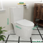 Moyu One-Piece700mm  Dual Top Flush Round Toilet in Glossy White - Image 12