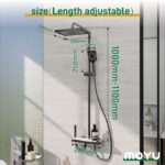 360 ° rotatable adjustable shower system, with 7 spray modes - Image 13