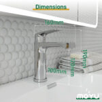 Moyu Modern Chrome Single Handle Single Hole Bathroom Faucet - Image 12