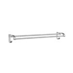 Double Bar Silver Towel Rail, Rust-Proof Wall Mount Towel Holder - Image 3