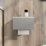 Wall Mount Stainless Steel Tissue Box, Rust Proof Bathroom Paper Towel Holder - Image 5