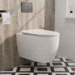 MOYU Wall Hung Toilet, Powerful Siphon Flush Wall Mounted Toilet with Stain-Resistant Glaze for Contemporary Bathrooms - Image 7