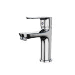 MOYU Chrome Single-Handle Bathroom Basin  Mixer Tap , Water-Saving Anti-Splash Faucet - Image 2
