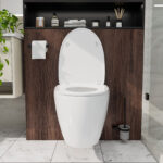 MOYU Wall Hung Toilet, Powerful Siphon Flush Wall Mounted Toilet with Stain-Resistant Glaze for Contemporary Bathrooms - Image 5