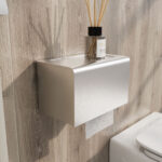 Wall Mount Stainless Steel Tissue Box, Rust Proof Bathroom Paper Towel Holder - Image 7