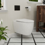 MOYU Wall Hung Toilet, Powerful Siphon Flush Wall Mounted Toilet with Stain-Resistant Glaze for Contemporary Bathrooms - Image 6