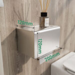 Wall Mount Stainless Steel Tissue Box, Rust Proof Bathroom Paper Towel Holder - Image 9
