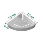 Wall Mount Stainless Steel Corner Shower Caddy, Rust-Proof Triangle Bathroom Storage Shelf - Image 9