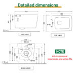 Square Wall-Hung Toilet - Image 10