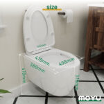 MOYU Wall Hung Toilet, Powerful Siphon Flush Wall Mounted Toilet with Stain-Resistant Glaze for Contemporary Bathrooms - Image 12