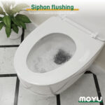 MOYU Wall Hung Toilet, Powerful Siphon Flush Wall Mounted Toilet with Stain-Resistant Glaze for Contemporary Bathrooms - Image 9
