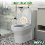 MOYU Wall Hung Toilet, Compact Wall-Mounted WC with Soft Close Seat and Powerful Siphon Flush - Image 10