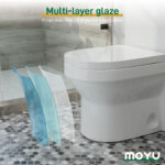 MOYU Wall Hung Toilet, Compact Wall-Mounted WC with Soft Close Seat and Powerful Siphon Flush - Image 9