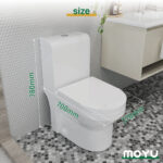 MOYU Wall Hung Toilet, Compact Wall-Mounted WC with Soft Close Seat and Powerful Siphon Flush - Image 12