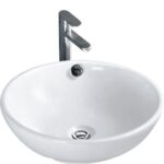 Round Ceramic Countertop Vessel Sink
