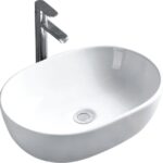 Modern Oval Countertop Ceramic Bathroom Basin