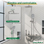 TY-27133A Overhead Rainfall Head and Handheld Close-up