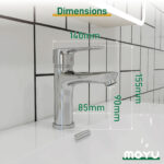MOYU Chrome Single-Handle Bathroom Basin  Mixer Tap , Water-Saving Anti-Splash Faucet - Image 12